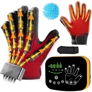 MZU Heated Rehabilitation NEW Robot Gloves for Hemiplegia Finger Treatment Rehab